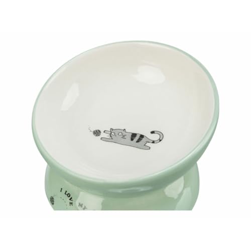 TRIXIE Gamelle, surélevé, céramique, 0, 15 l/ø 13 cm, Sauge/Blanc (Lot de 2) – vue 5