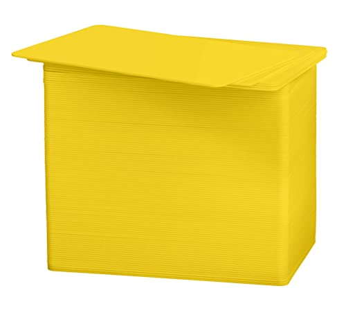 Karteo Plastikkarten blanko gelb [100 Stück] Blankokarten EC-Kartenformat für Ausweise Dienstausweise EC- und Bankkarten Gesundheitskarten