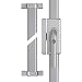 Produktbild ABUS Fenster-Stangenschloss FOS650A - Zusatzsicherung mit Alarm, ideal für hohe Fenster und Fenstertüren, verschiedenschließend - ABUS-Sicherheitslevel 10 - 78051 - Silber