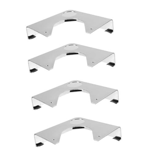 NULYLU Pool Table Corner Guard Plate Set Snooker Corner Plate Silver White 4 Pieces