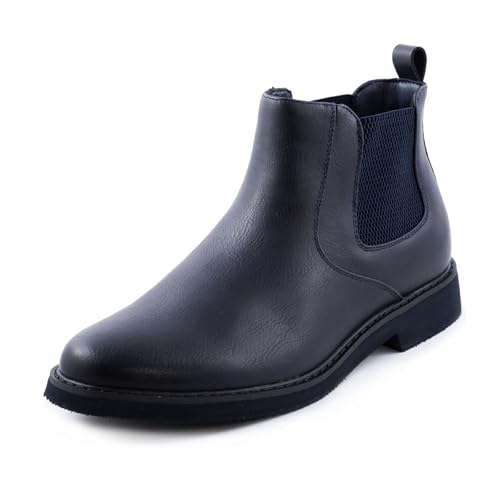 Toocool Botines de hombre Chelsea Elegantes, Zapatos Botas Beatles de Piel Sintética, Polaquinos Clásicos de Hombre para Ceremonia, Trabajo, Ocio Y28, 09559 Azul, 41 EU