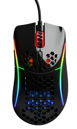 Glorious Gaming Model D- (Small) Wired Gaming Mouse - 61g Superlight Honeycomb Design, RGB, Ergonomic, Pixart 3360 Sensor, Omron Switches, PTFE Feet, 6 Buttons - Glossy Black - Image 3