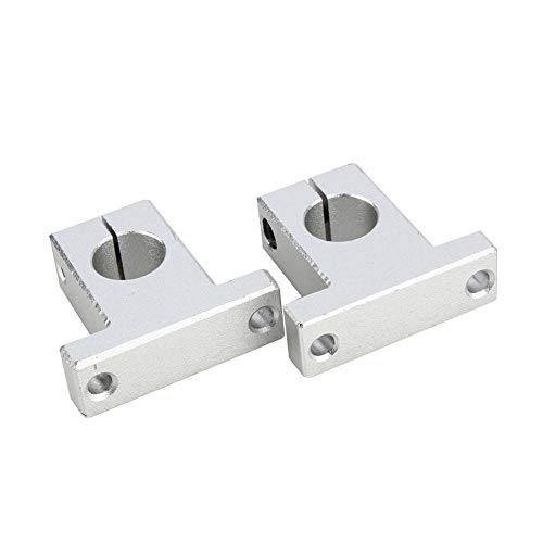 2Pcs SK16 16mm Linear Rail Shaft Support, Linear Rail Shaft Guide Support Bracket Vertical Optical Axis Holder2pcs sk16 linear rail shaft guide support