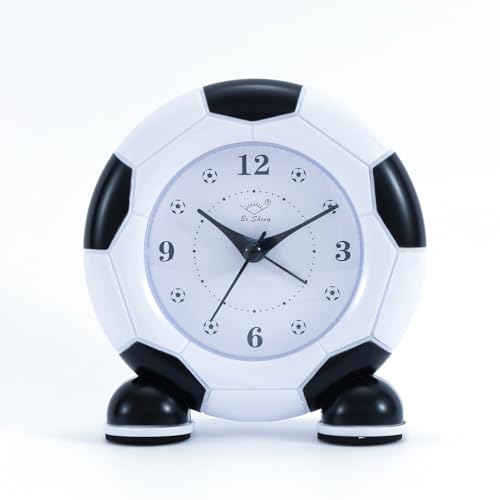 Okaywork Despertador Pilas, Despertador Infantil analogico silencioso, Infantil Analógico Fútbol, Adecuado para niños y niñas, niños (fútbol)