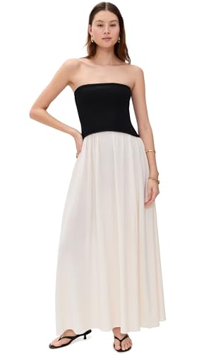 Solid & Striped Women's The Strapless Soglio Dress, Brule Noir, S