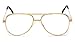 Pyramex Pathfinder Aviator Safety Glasses with Gold Frame and Clear Lens