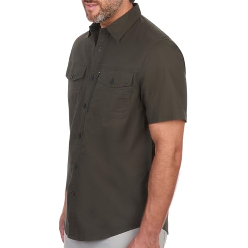 Coleman Men's Short Sleeve Stretch Ripstop Utility Shirt - Button Down Outdoor Work Shirts for Men3