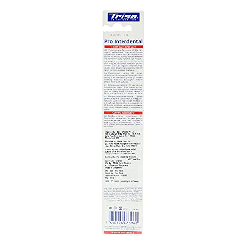 Image of TRISA Pro Interdental Medium Toothbrush | Advanced Interdental Cleaning | Medium Bristles for Plaque Removal | Gum Care Toothbrush | Swiss Oral Care Technology | Assorted Color