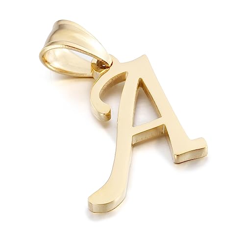 Initial Charms Gold Initial Pendant 14k Gold Letter Charm Name Pendant for Women and Men