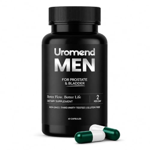 Uromend Mens Advanced Prostate Support with Pumpkin Seed | Saw Palmetto | Stinging Nettle | Turmeric | 6-in-1 Formula | DHT Blocker | Urinary Health | Gluten & Sugar Free | Made in USA | 60 Capsules