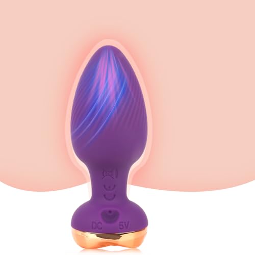 GKLWEJ Analplug Vibrationen, Analplug mit 10 Vibrationsmodi und 360-Grad-Rotationsvibration, Anal Vibrator mit Fernbedienung, Prostata Stimulator, Sexspielzeug für Männer Frauen & Paare