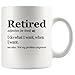 Panvola Retired Definition Mug I Do What I Want When I Want Retirement Mug Not My Problem Anymore Going Away Gift For Boss Coworker Ceramic Coffee Mugs 11oz White Novelty Drinkware