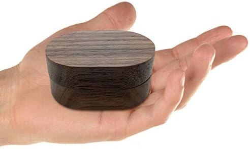 Wooden Ring Box, Jewelry Box Ring Holder Case Ring Box with Cushion for Wedding Proposal Engagement