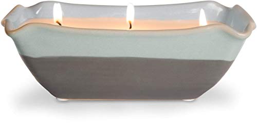 Pavilion Gift Company Plain Love Lives Here-Life Is Better At The Lake 3 Wick Ceramic Tranquility Scented Candle, White, Black #TOP1