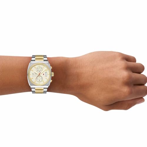 Armani Exchange Orologio Uomo, Movimento Cronografo Al Quarzo E Cassa 40 Mm Con Cinturino In Acciaio Inossidabile - 2