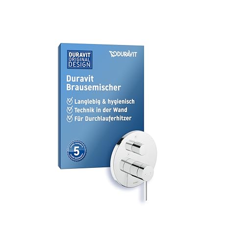 Duravit Circle Duscharmatur Unterputz für 2 Verbraucher mit Umstellventil, Einhebel-Brausemischer mit Keramikmischsystem, Chrom