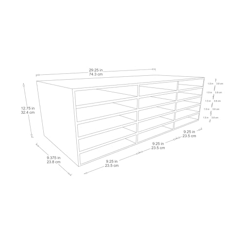 Classroom Keepers 9" x 12" Construction Paper Storage, 15-Slot, White, 9-3/8"H x 29-1/4"W x 12-7/8"D, 1 Unit by Pacon - Image 3