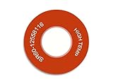 High Temp Silicone Rubber Washers - 1 1/4' OD x 5/8' ID x 1/16' Thickness - 60 Duro - Primal23 Industrial (4)