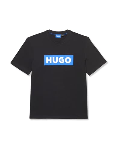 HUGO Men's Logo Stripe Cotton Crew Neck T-Shirt