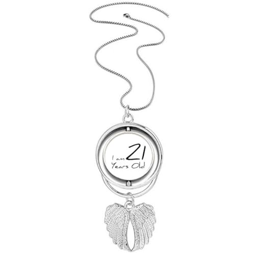 Collier ailes d'ange gravé 21 ans idéal pour accessoiriser vos tenues de fête