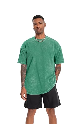 Image of Oversized Tshirts for Men Short Sleeve Vintage Washed Basic Loose Tees 2026