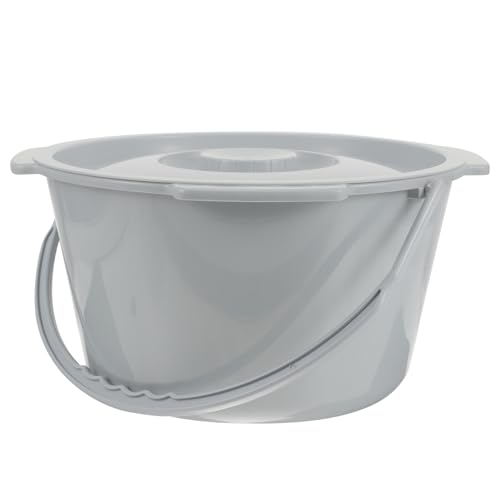 Beatifufu ポータブル尿バケツ 小型防?プラスチック便器 高耐久安定設計 ベッドサイド用高齢者向け携帯トイレ 蓋付きで清潔簡単洗浄可能