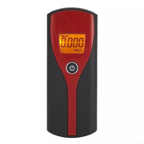 Medidor de detección sin alcoholímetro construido con material ABS, pantalla retroiluminada naranja y sistema de gestión de energía eficiente