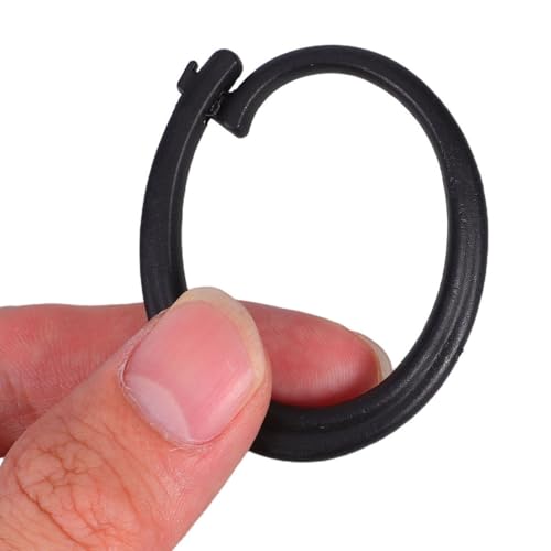 Ganchos de plástico negro para cortinas romanas resistentes pack de 60 piezas 5