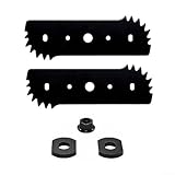 Niceminiwall Repuesto para cuchilla de corte para cortadoras de césped eléctricas WG895 y WG896. Hoja de corte de acero compatible con modelos WA0034 y 50018386, incluye montaje