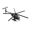 MH-6 Little Bird Helicopter Model for Adults, Military Airplane Model Kit, 595 Pcs Helicopter Building Blocks to Build for Boys, Creative Ornament