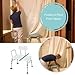 HEALTHLINE Tub Transfer Bench, Lightweight Medical Bath and Shower Chair with Back, Non-Slip Seat, Transfer Bench for Elderly and Disabled, Medical Bath Shower Chair, Adjustable Height, White