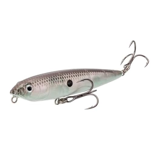 Strike King Bitsy Dawg Topwater Fishing Lure, Walking Bait, 3/16-Ounce, Size 6 Treble Hooks