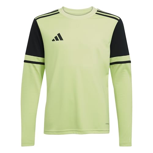 adidas Unisex Kinder Squadra25 Goalkeeper Jersey Long Sleeve Kids Shirt Pulse Lime/Black 9-10 Years