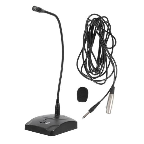 BESPORTBLE Conference Microphone High Sensitivity Gooseneck Desktop Mic with Weighted Base Plug and Play Design for Voice Capture Meetings and Online Calls