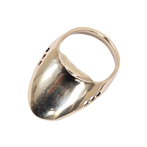 MUELODSIC Traditional Archery Essential 22mm Brass Finger Ring Comfortable Sturdy for Archery Thumb Protection