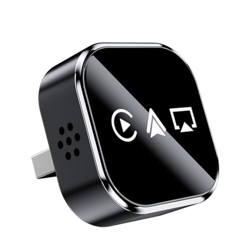 Uxsjakjsd Adaptateur Carplay sans AirPlay Carplay Android Auto Dongle USB Plug et Play Carplay Filaire vers sans Noir