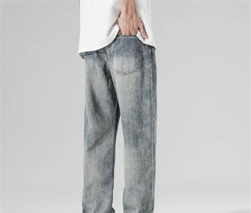 Men Harem Jeans Loose Fit Street Hip Hop Style Wide Leg Denim Pants Casual Vintage Trousers3