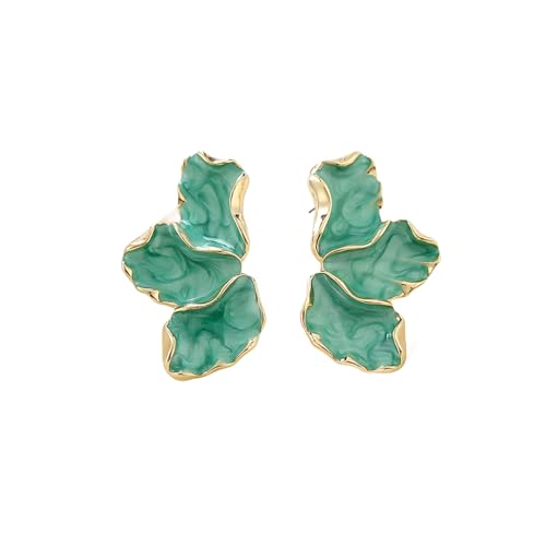 Irregular Petal Earrings for Women Statement Flower Earrings Colorful Thanksgiving Maple Leaf Earrings Trendy Chunky Floral Earrings Jewelry