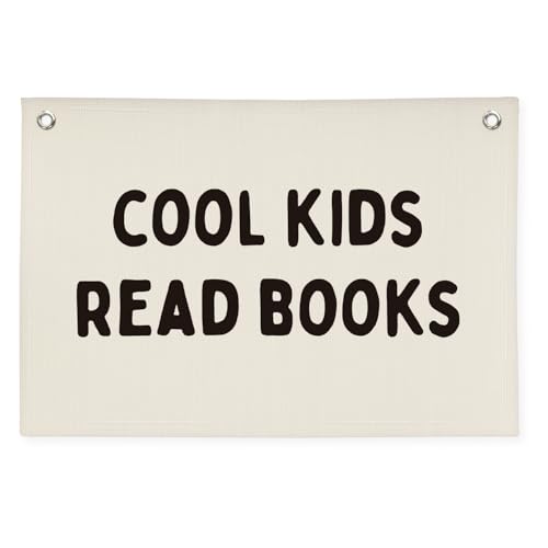 Image of Reading Corner Decor for Classroom,Cool Kids Read Books Canvas Banner,Read Sign Wall Hanging Banner Flag Decor for Reading Nook,Classroom Decor Kid Room Decor Read Corner Flag Banner 30x20 Inch
