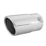 Exhaust tip - to Fit 1.75 to 2.5 Inch Exhaust Tail Pipe Diameter- Stainless Steel to give Chrome Eff