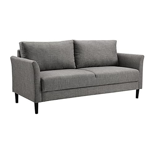 Naomi Home Claire Affordable Modern Couch & Living Room Sofa - Mid-Century Style, Compact Design For Small Spaces - Eco-Friendly Linen - Easy Assembly - Sofa Couch Bliss, Gray #TOP4