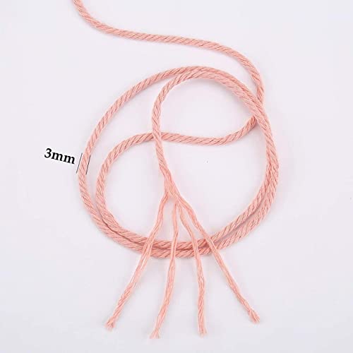 Image of ecofynd 50 Meters Red Colour Cotton Cord, Colour Dori for Wall Hanging Plant Hanging Craft Making, Natural Thread Rope for Handmade Plant Hanger (Cord-RED)