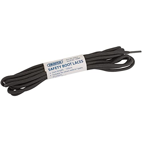 Draper 15064 Lacets de rechange pour bottes de sécurité COMSB et CHSB Noir Cover