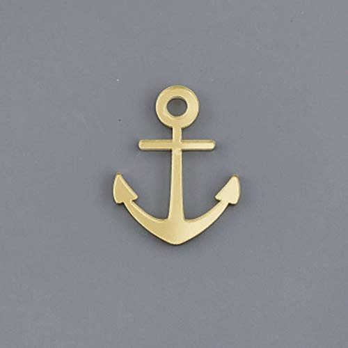 12X ANCORA MARE in plexiglass ORO 4 cm DECORAZIONE BOMBONIERA