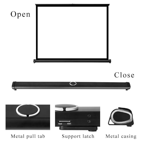 Pantalla manual retráctil para proyector 50 pulgadas miniatura 3