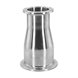 Edelstahl 304 Sanitär-Reduzierstück, 5,1 cm auf Zoll Tri-Klemmverschraubung, konzentrischer Rohrreduzierer, für Milchprodukte, Rohradapter, zum Brauen, Pharma-Schlauchverbinder