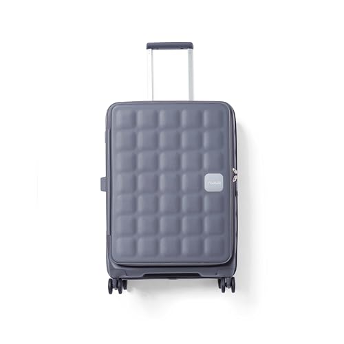 Image of American Tourister Bitbloc | Check-in Trolley Bag (68.5 cm) | 69 Ltrs | 360 8 Wheel Spinner | Hard Case | Recessed TSA Lock | 3 Years Global Warranty | Grey