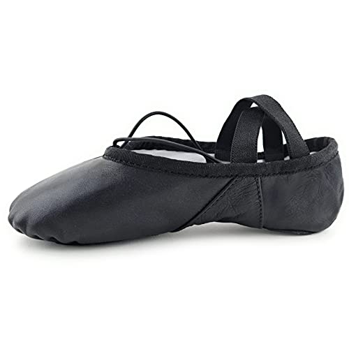 Black Ballet Canvas Dance Shoes Gymnastic Yoga Shoes Flat Split Sole Leather Ballerina Girls Ladies Children's and Adult's Sizes