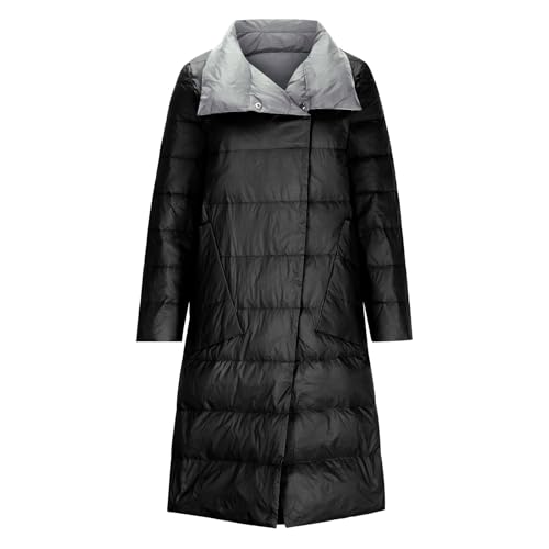 Puffer Jacket Womens Long Lightweight Winter Warm down Coat Button down Casual Fashion Comfy Windproof Quilted Jacket2