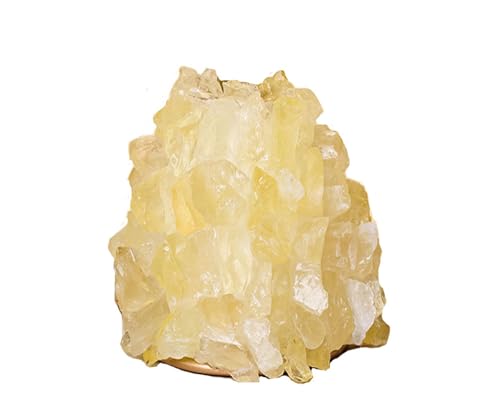Generic Natural Handmade Citrine/Gold Candle Holder Healing Crystal Reiki Gemstone Candlestick Holder Home Office Decor 400-500 Grams, 20240523